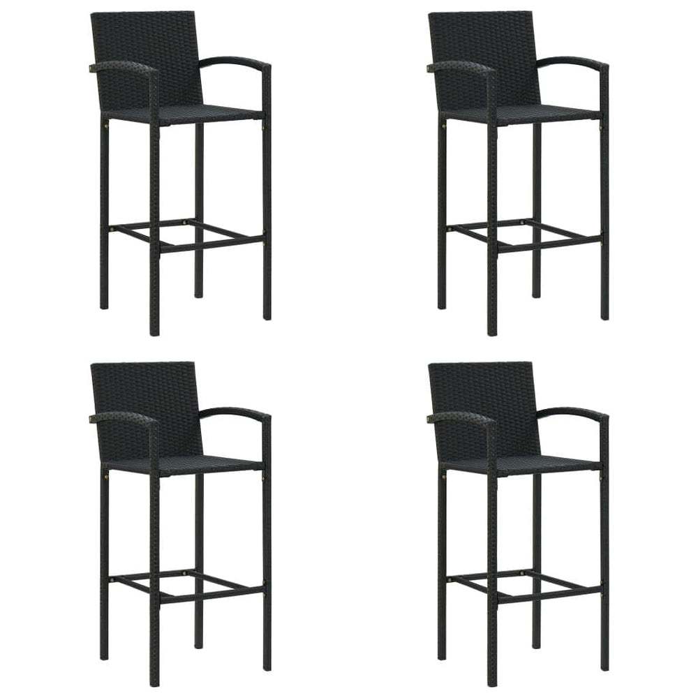 2/4x Bar Stool Poly Rattan Lounge Seating Counter Chairs Multi Colors.
