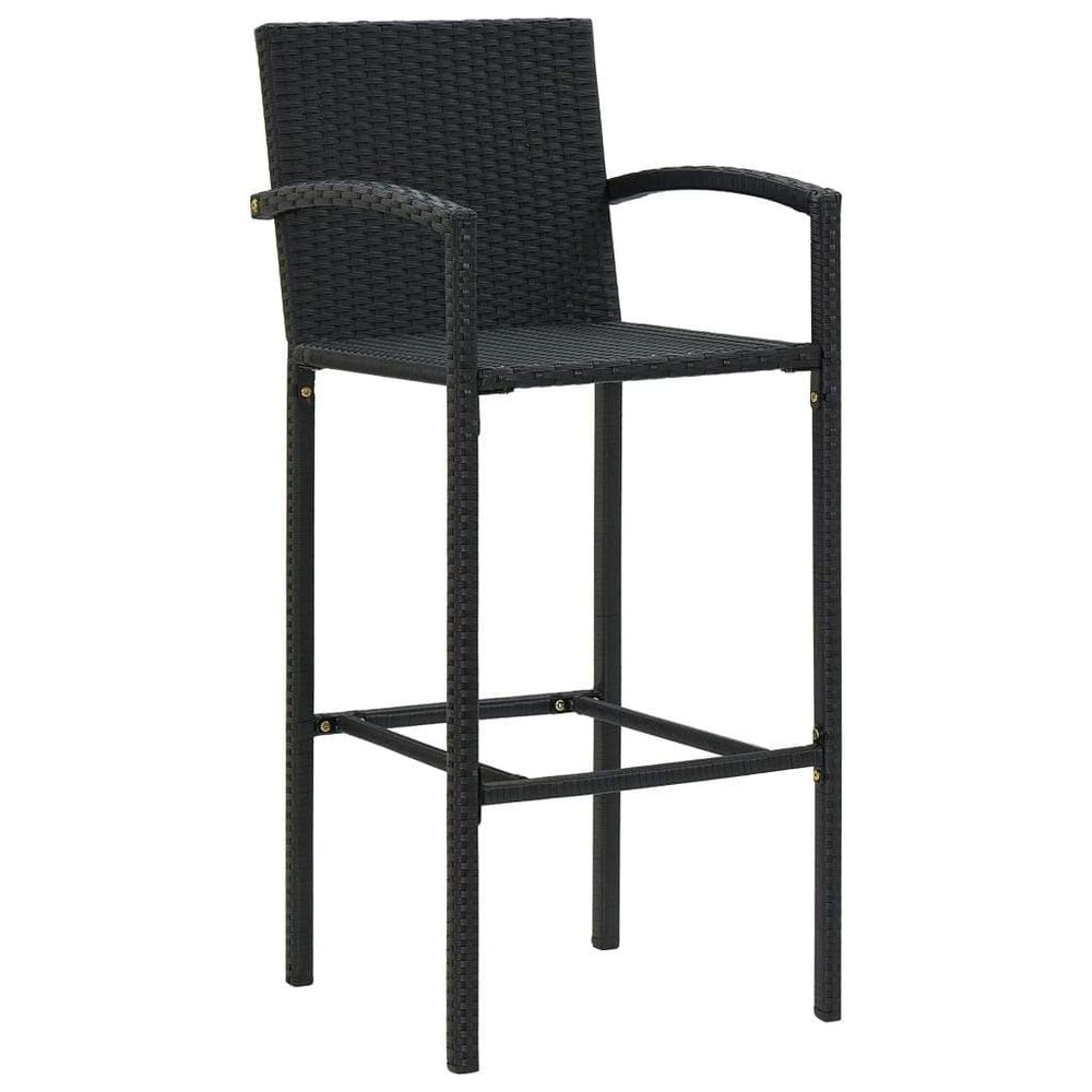 2/4x Bar Stool Poly Rattan Lounge Seating Counter Chairs Multi Colors.