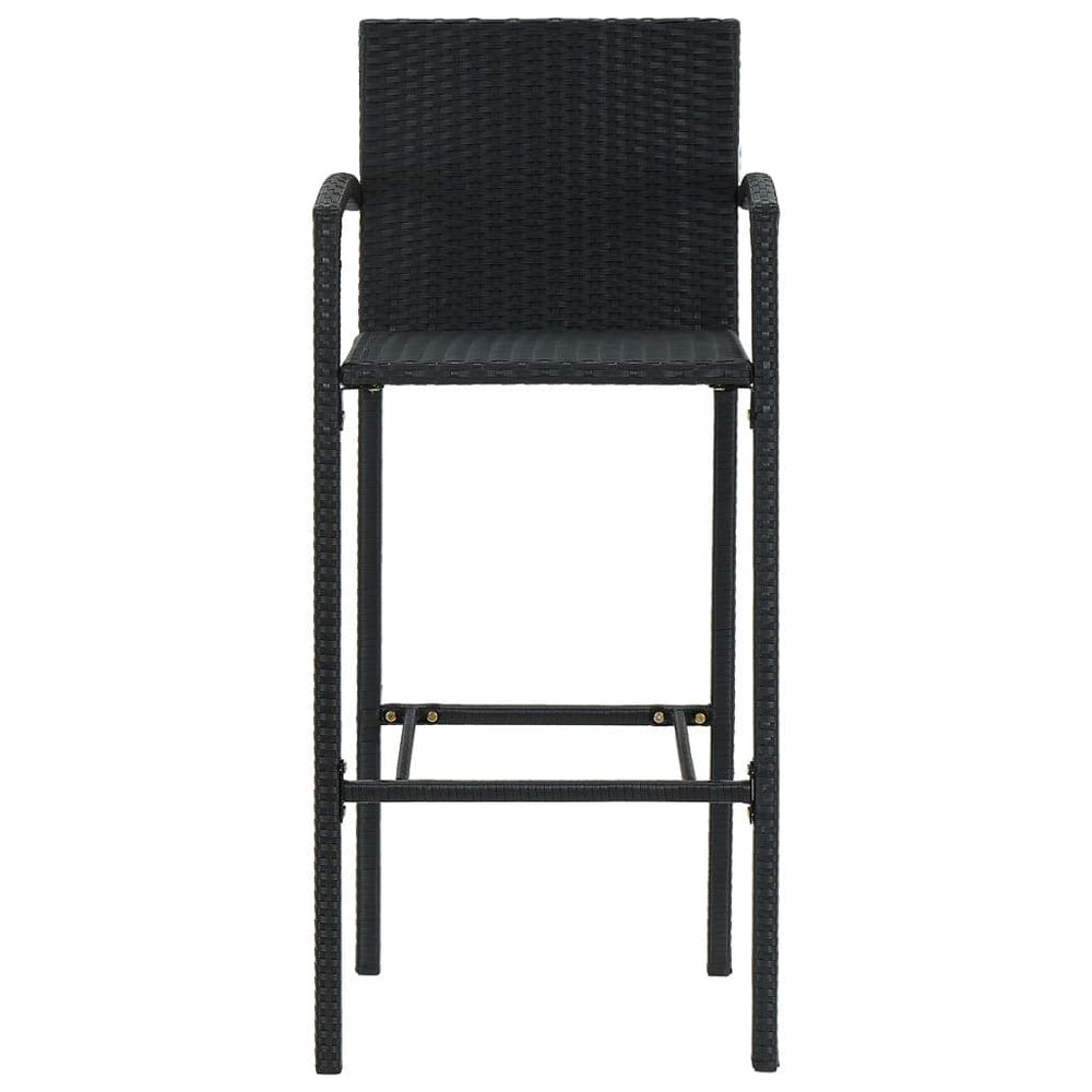 2/4x Bar Stool Poly Rattan Lounge Seating Counter Chairs Multi Colors.