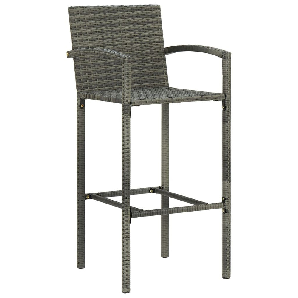 2/4x Bar Stool Poly Rattan Lounge Seating Counter Chairs Multi Colors.
