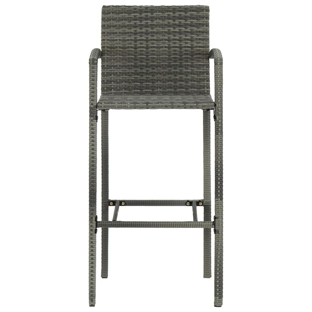 2/4x Bar Stool Poly Rattan Lounge Seating Counter Chairs Multi Colors.