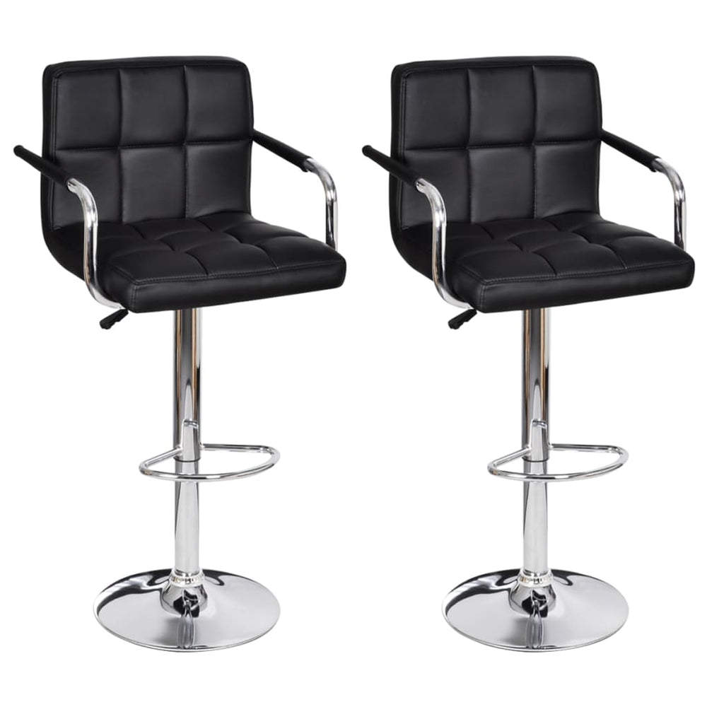 2x Bar Stool Faux Leather Kitchen Dining Room Seating Multi Colors.