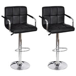 2x Bar Stool Faux Leather Kitchen Dining Room Seating Multi Colors.
