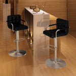 2x Bar Stool Faux Leather Kitchen Dining Room Seating Multi Colors.
