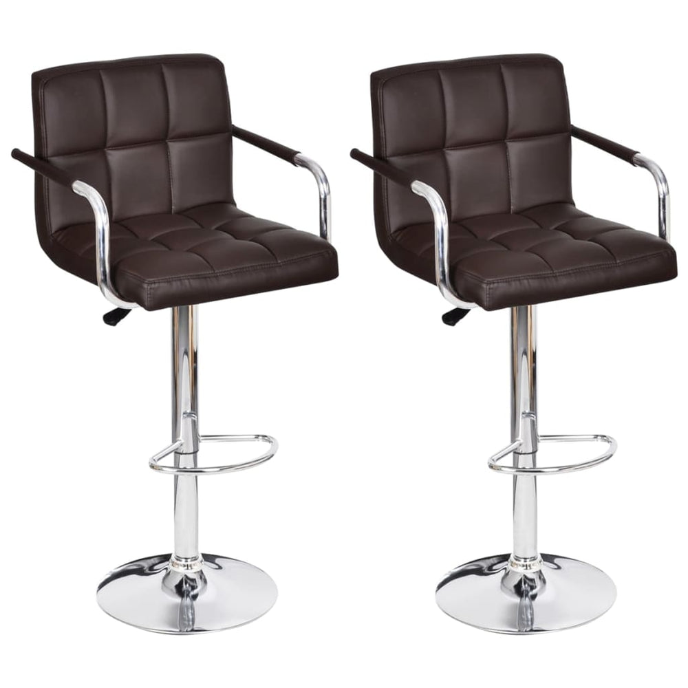2x Bar Stool Faux Leather Kitchen Dining Room Seating Multi Colors.