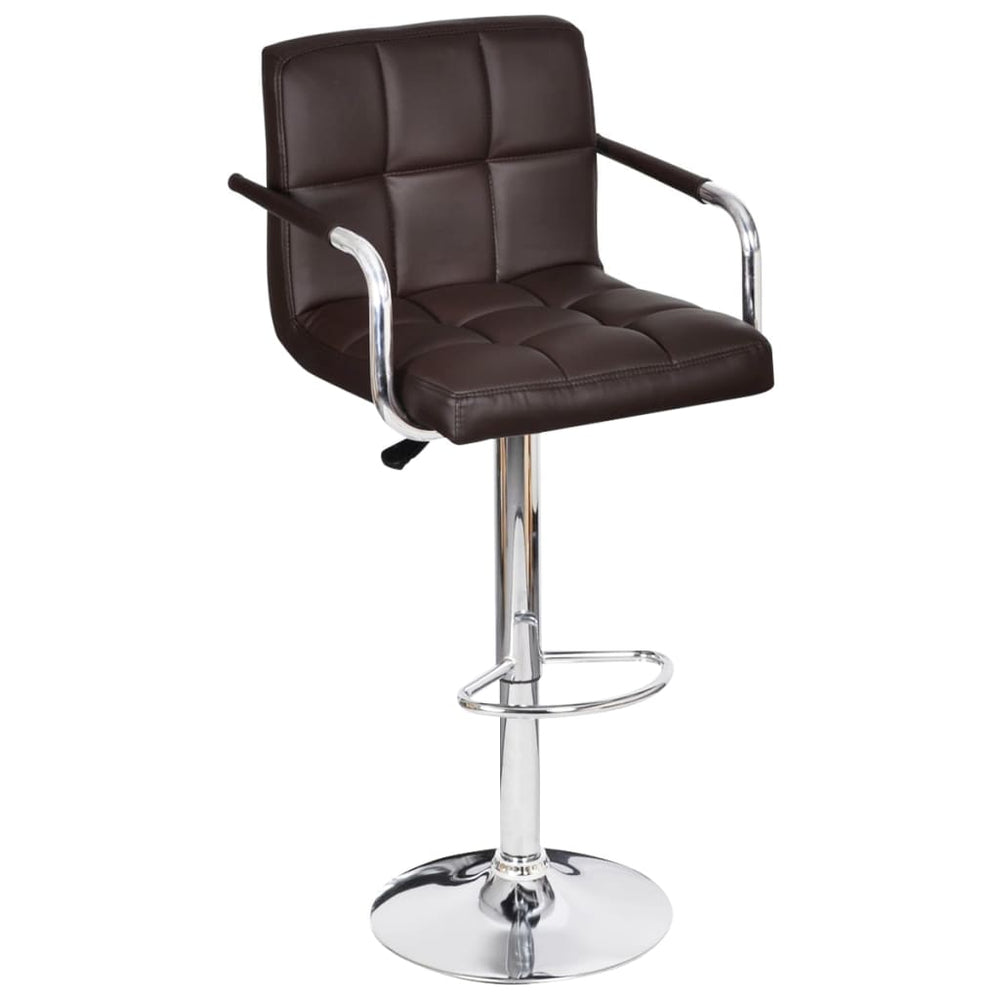 2x Bar Stool Faux Leather Kitchen Dining Room Seating Multi Colors.