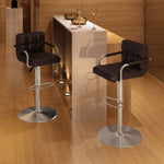 2x Bar Stool Faux Leather Kitchen Dining Room Seating Multi Colors.