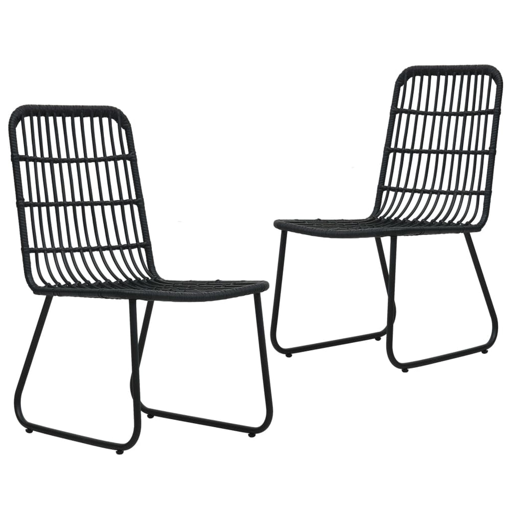 vidaXL 9 Piece Patio Dining Set Poly Rattan and Glass