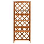 vidaXL Solid Fir Wood Trellis with Shelves Wooden Flower Pot Box Brown/Gray