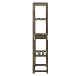 vidaXL Solid Fir Wood Trellis with Shelves Wooden Flower Pot Box Brown/Gray