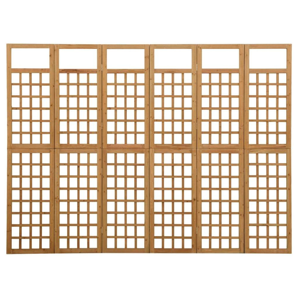 vidaXL Solid Fir Wood 6-Panel Room Divider/Trellis Screen Multi Colors/Sizes