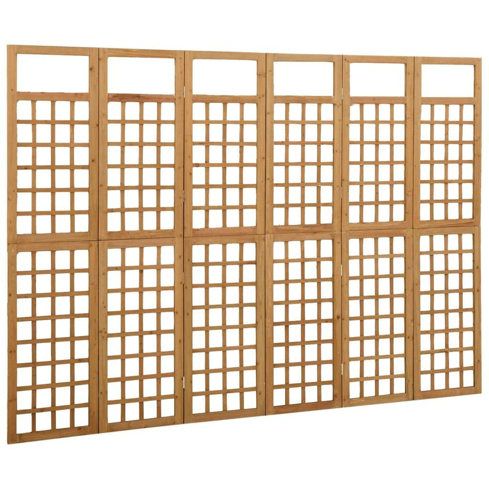 vidaXL Solid Fir Wood 6-Panel Room Divider/Trellis Screen Multi Colors/Sizes