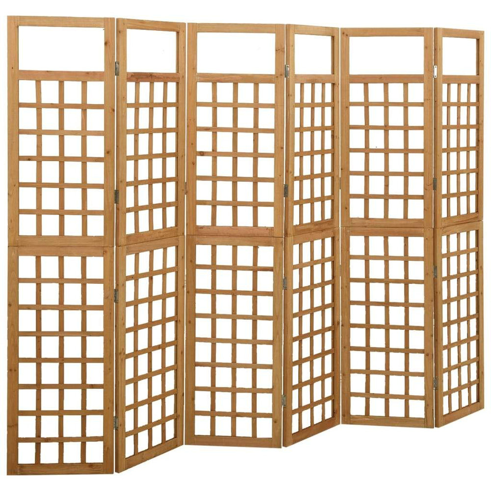 vidaXL Solid Fir Wood 6-Panel Room Divider/Trellis Screen Multi Colors/Sizes