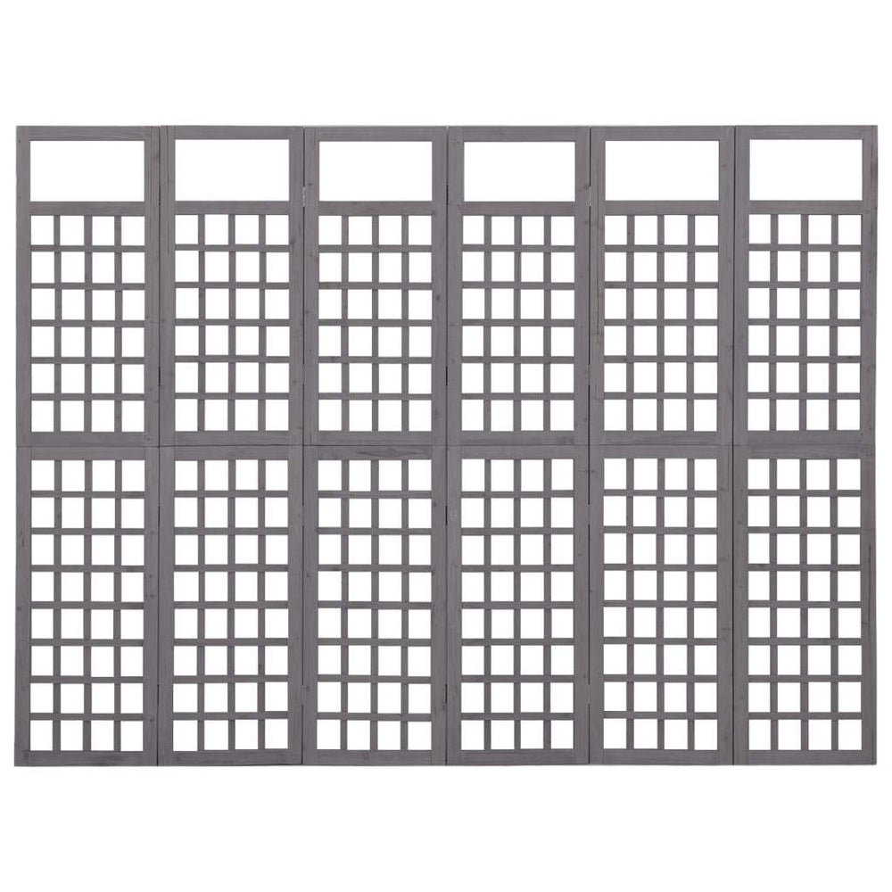 vidaXL Solid Fir Wood 6-Panel Room Divider/Trellis Screen Multi Colors/Sizes