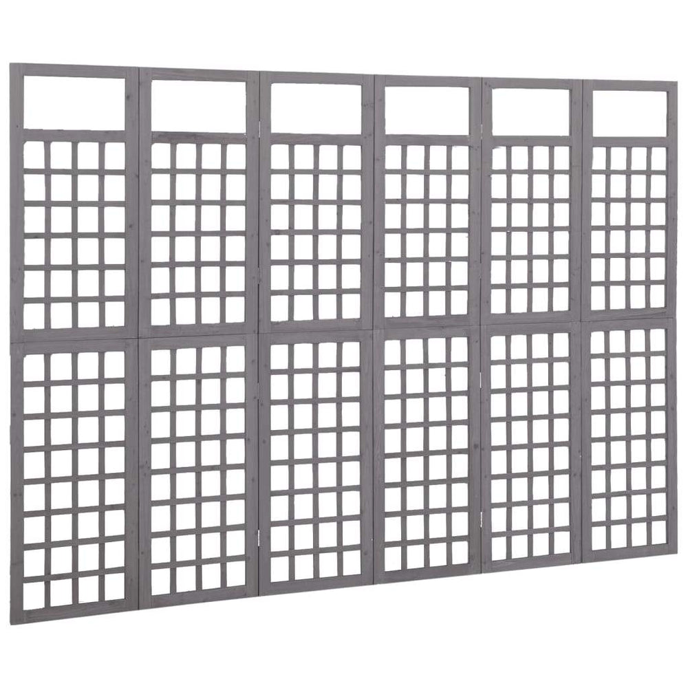 vidaXL Solid Fir Wood 6-Panel Room Divider/Trellis Screen Multi Colors/Sizes