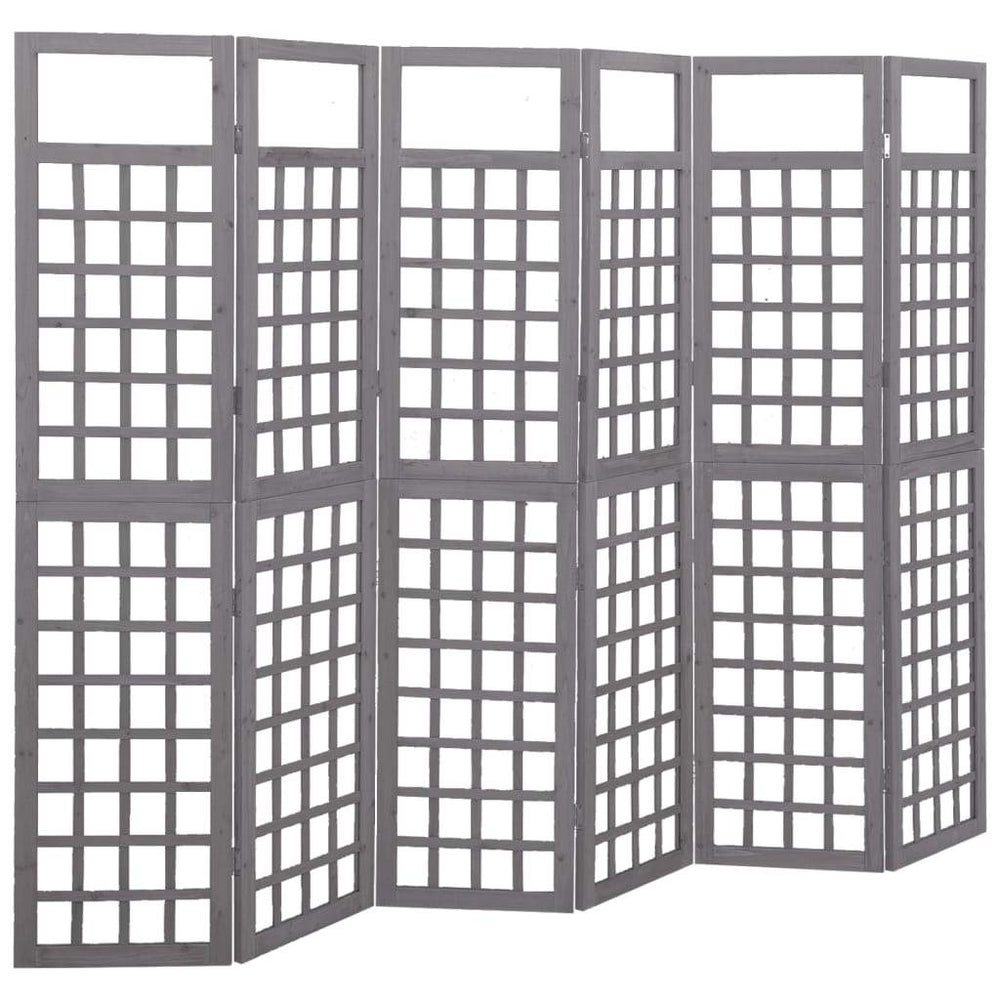 vidaXL Solid Fir Wood 6-Panel Room Divider/Trellis Screen Multi Colors/Sizes
