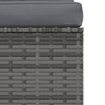 vidaXL 4-Seater Sofa with Cushions Gray Poly Rattan