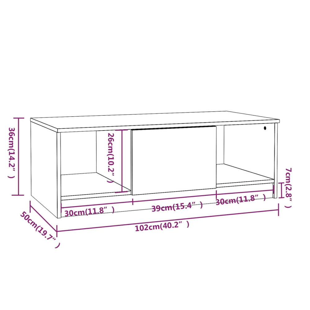 vidaXL Coffee Table Engineered Wood Couch Table Desk Furniture Multi Colors