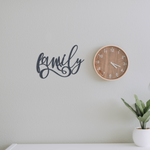 Family Cursive- Metal Wall Art.