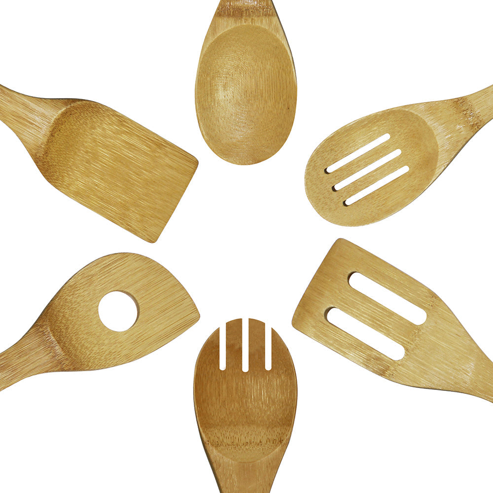 Oceanstar 6 Piece Bamboo Cooking Utensil Set KT1286