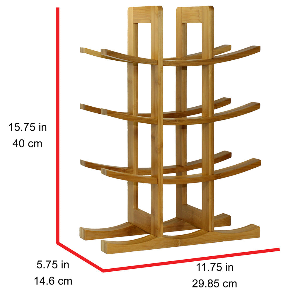 Oceanstar 12-Bottle Natural Bamboo Wine Rack WR1149