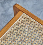 Amandine Lounge Chair - Wood & Natural Rattan.