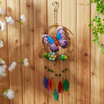 Glass Leaves Colorful Wind Chimes - Butterfly