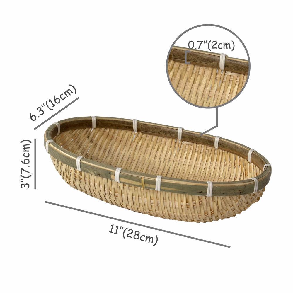 Wicker Wire Fruit Storage Basket | Decorative Fruit Bowl for Bread Fruit Snacks Candy and Dining Table