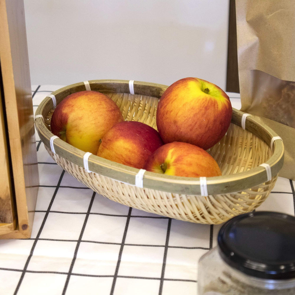 Wicker Wire Fruit Storage Basket | Decorative Fruit Bowl for Bread Fruit Snacks Candy and Dining Table