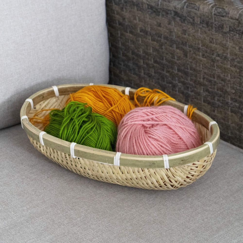 Wicker Wire Fruit Storage Basket | Decorative Fruit Bowl for Bread Fruit Snacks Candy and Dining Table
