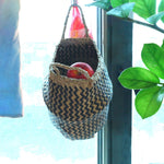 Seagrass Belly Basket w Handles, Beaded Planters Pot Cover for Indoor plants.