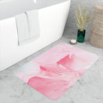 Home Decor, Memory Foam Bath Mat, Pink Flower Bloom, Peaceful Spring Nature