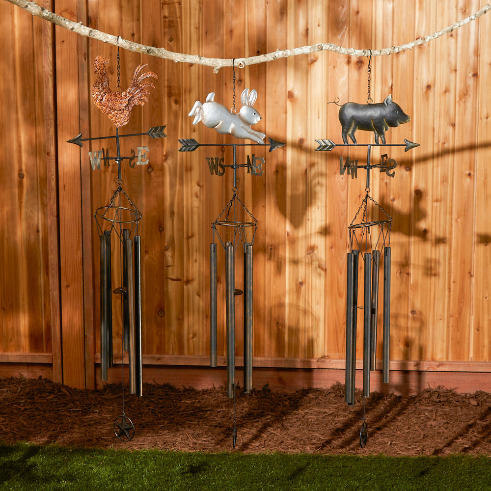 Weathervane Wind Chime - Pig