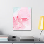 Home Decor, Canvas Gallery Wrap Vertical Wall Art, Pink Flower Bloom, Peaceful Spring Nature