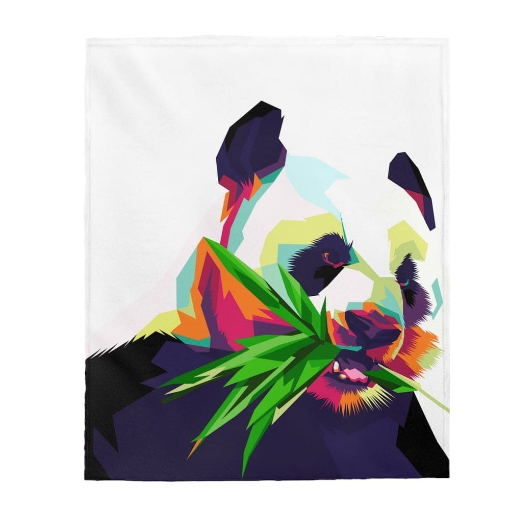 Decorative Throw Blanket, Colorful Pop Art Panda Print