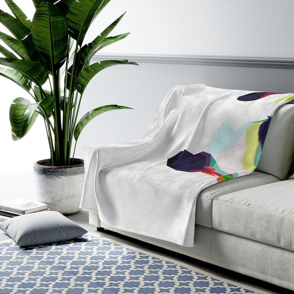 Decorative Throw Blanket, Colorful Pop Art Panda Print
