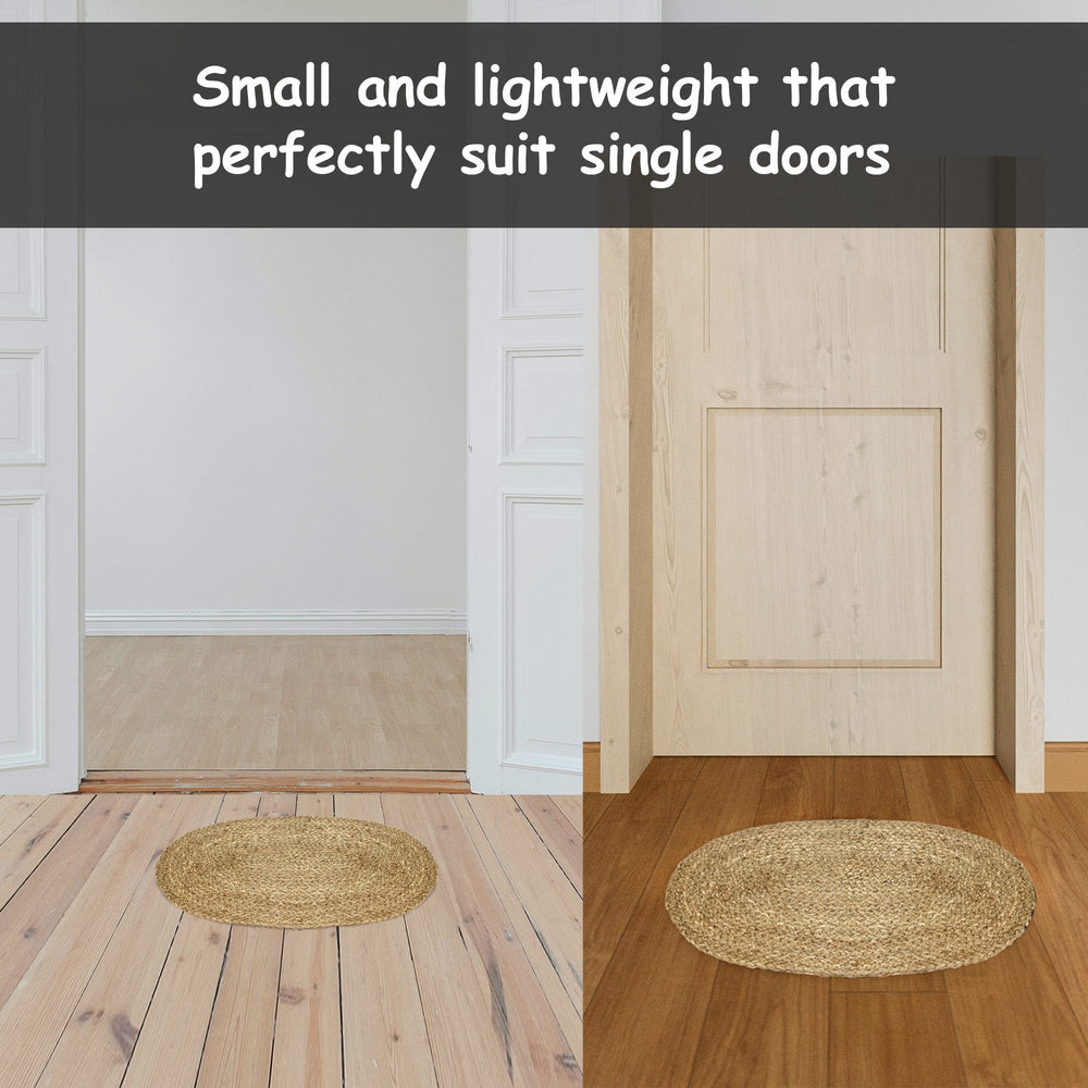 Oval Woven Doormat | Natural Seagrass Entrance Rug for Patio, Front Door, Indoor.