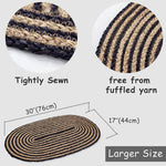 Oval Woven Doormat | Natural Seagrass Entrance Rug for Patio, Front Door, Indoor.