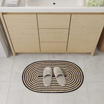 Oval Woven Doormat | Natural Seagrass Entrance Rug for Patio, Front Door, Indoor.