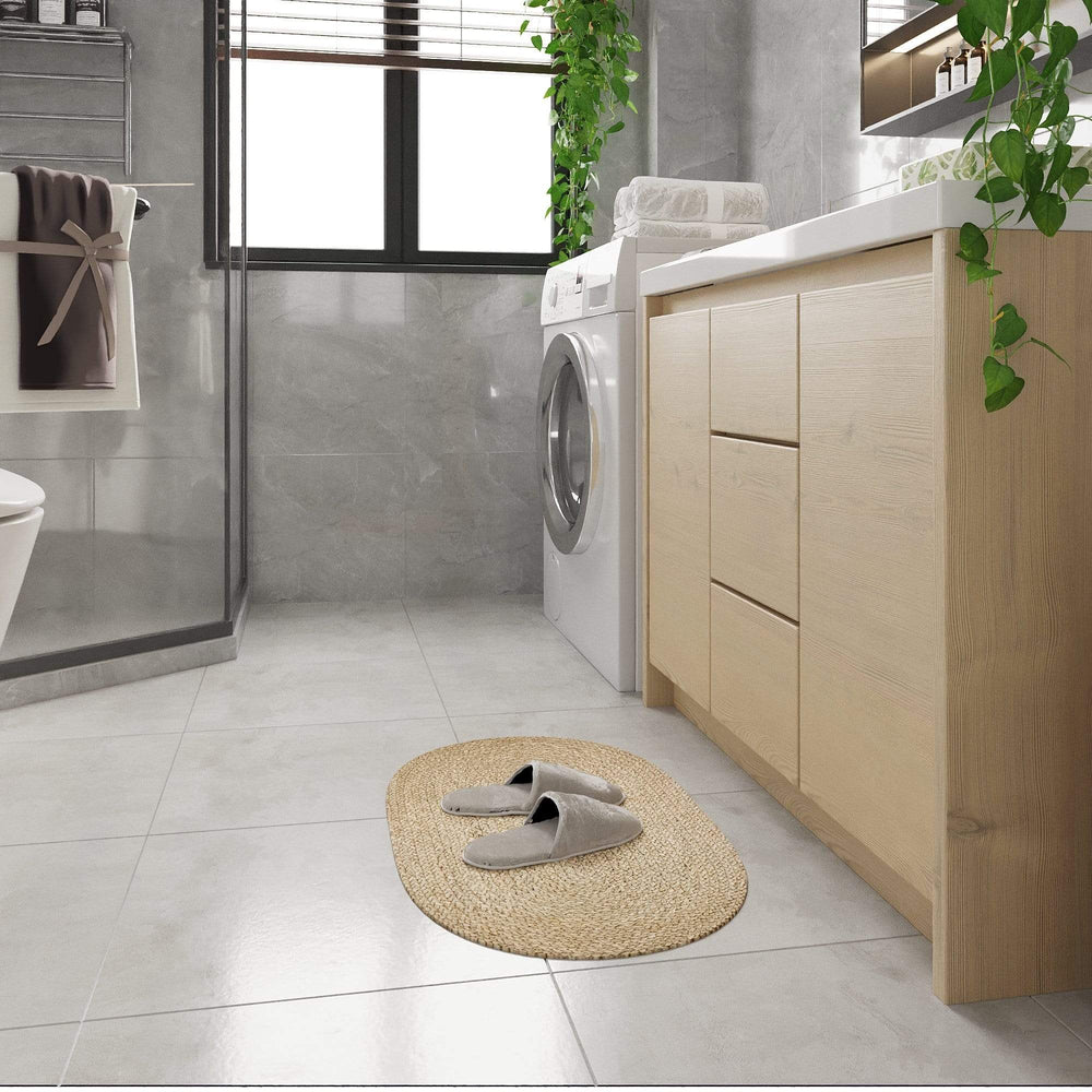 Oval Woven Doormat | Natural Seagrass Entrance Rug for Patio, Front Door, Indoor.