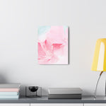 Home Decor, Canvas Gallery Wrap Vertical Wall Art, Pink Flower Bloom, Peaceful Spring Nature