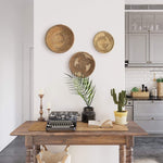 Seagrass Round Basket Set of 3 | Unique Farmhouse Wall Decor Tray for Wall Display or Home Decoration