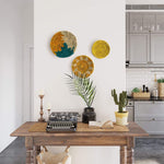 Seagrass Round Basket Set of 3 | Unique Farmhouse Wall Decor Tray for Wall Display or Home Decoration