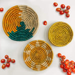 Seagrass Round Basket Set of 3 | Unique Farmhouse Wall Decor Tray for Wall Display or Home Decoration