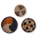 Seagrass Round Basket Set of 3 | Unique Farmhouse Wall Decor Tray for Wall Display or Home Decoration