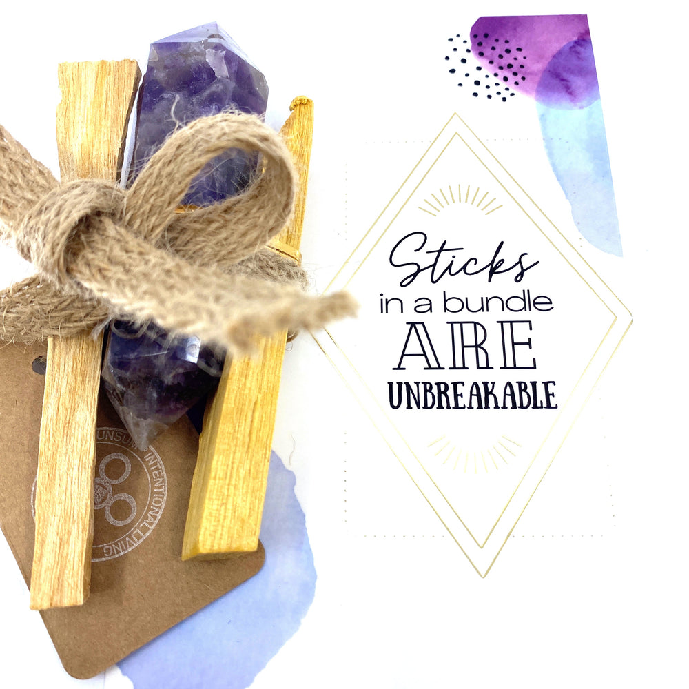 Intuition Bundle, Palo Santo & Amethyst Wand