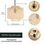 Gorgeous Wicker Pendant Light, Bamboo Chandelier Light Fixture, Natural Wicker Chandelier Bamboo Lamp Shade