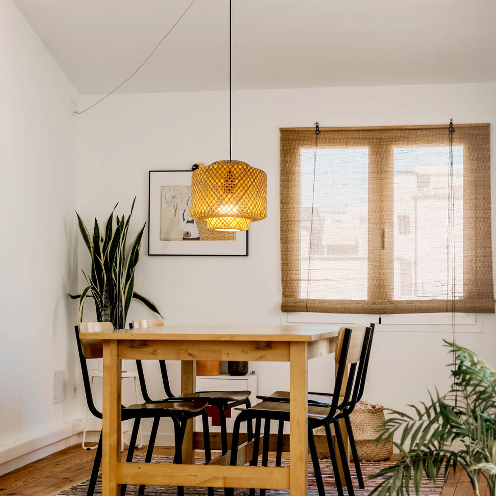 Gorgeous Wicker Pendant Light, Bamboo Chandelier Light Fixture, Natural Wicker Chandelier Bamboo Lamp Shade