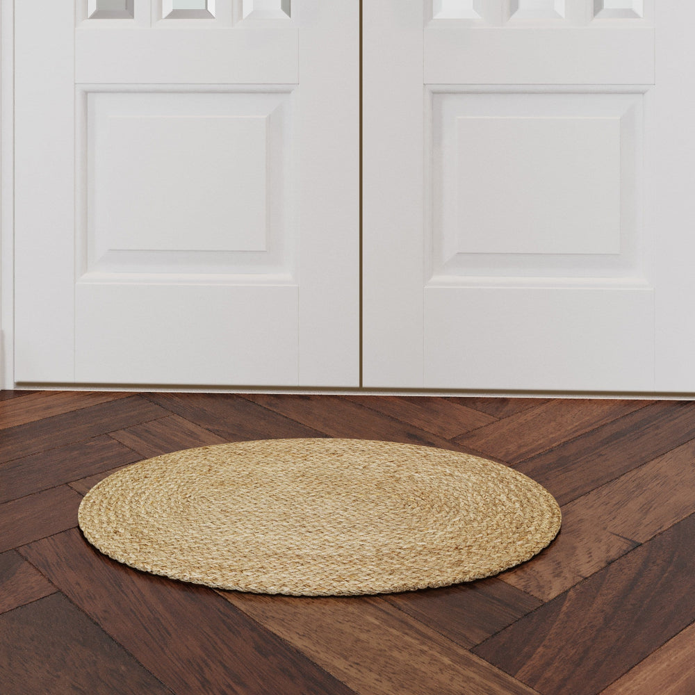 Oval Woven Doormat | Natural Seagrass Entrance Rug for Patio, Front Door, Indoor.