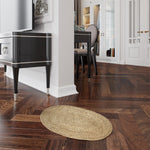 Oval Woven Doormat | Natural Seagrass Entrance Rug for Patio, Front Door, Indoor.